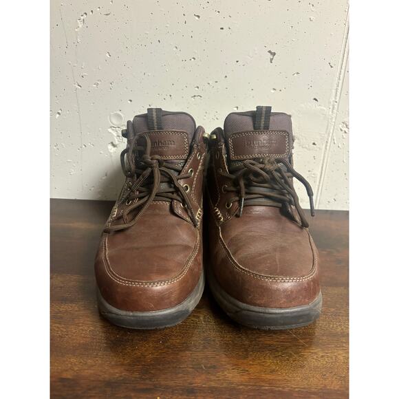 Dunham Brown WaterProof Hiking Boots Ankle Height Mens us 9 outdoors Trails Lace - Picture 1 of 9
